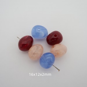 50 pcs perles 16x12 mm acryliques