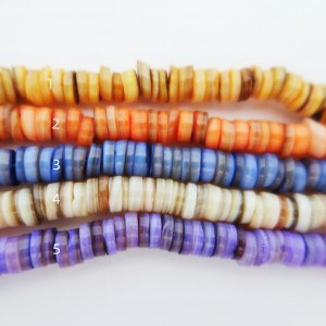 Rondelles ''Heishi'' nacre +- 7x2mm