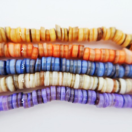 Rondelles ''Heishi'' nacre +- 7x2mm