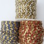 1m Chaîne sequin strié émaillée  en acier inoxydable 4mm
