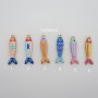 2 pcs poisson émaillés acier inoxydable