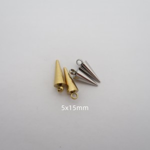 10 pendentifs pointes en acier inoxydable
