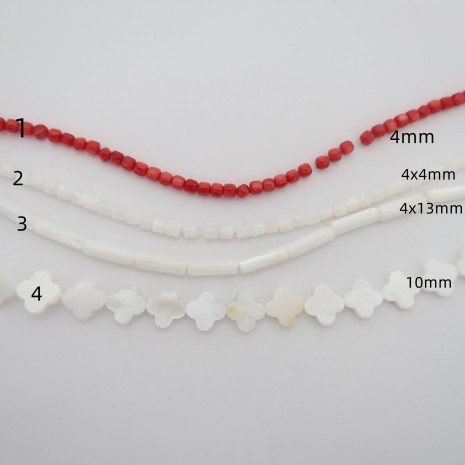 38-cm string of mother-of-pearl beads