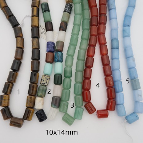 perles cylindriques10x14mm- Fil de 40 cm