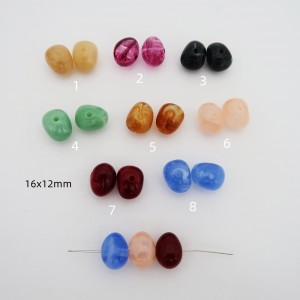 50 pcs perles 16x12 mm acryliques
