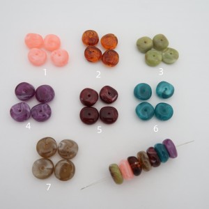 100 irregular acrylic washers, 13x6 mm