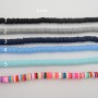Rondelles en pâte polymère 6MM- Fil De 39 Centimetres