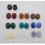 20 pcs perles ovale plat 19x15mm acryliques