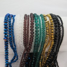 Faceted glass beads - 40cm thread