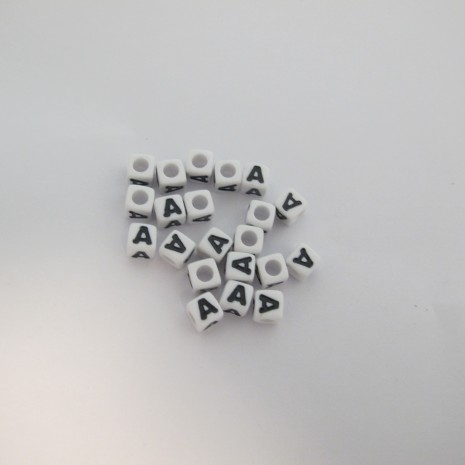 500gm cube en plastique 7mm lettres A