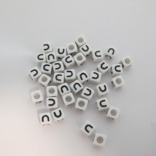 500gm Cube en plastique 7mm lettres U