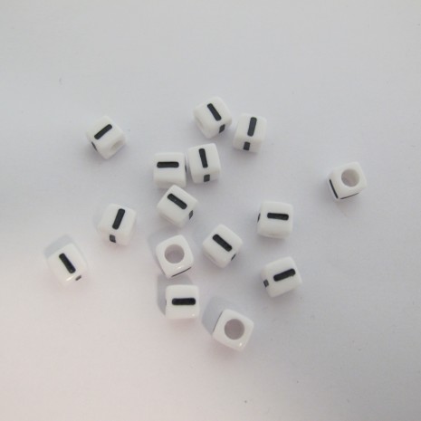 500gm cube en plastique 7mm lettres I