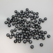 500gm Round flat plastic 7mm 26 letter mix