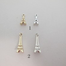 50 Metal Tower Pendant 16x7mm/25x9mm