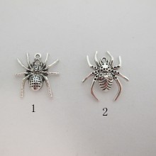 30 Pendentif Métal Araignée 25x26mm/25x29mm