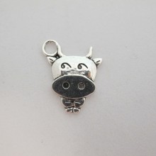 30 Pendentif Métal Vaches 28x23mm