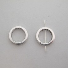 50 Flat Round Metal 19mm