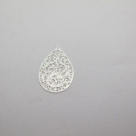 50 Estampe goutte laser cut 30x19mm