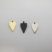 50 Metal Triangle Pendant 18x10mm