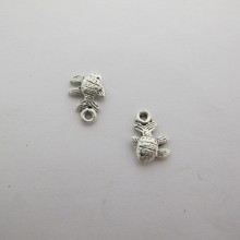 100 Metal Fish Charms 12x8mm