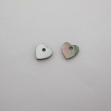 24 Mother of Pearl Heart Sequins 8mm