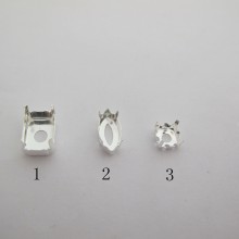 50 Claw crimp for cabochon 10x14mm 15x7mm 8mm