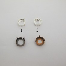 50 Claw crimp for cabochon 12mm12x12mm