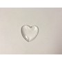 Carbochons transparents forme cœur