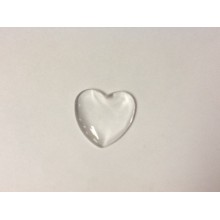 Transparent heart-shaped cabochons