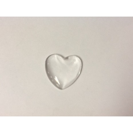 Cabochons transparents forme cœur