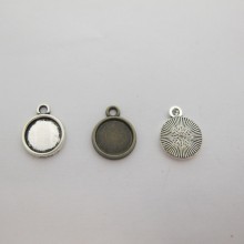 50 Cabochon holder ribbed edge 10mm/12mm/14mm