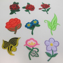 9 Textile patch Flowers 50mm to 100mm Approx