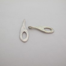 20 Pendant drop Metal 36x12mm