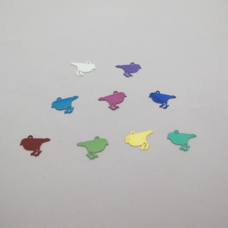 100 Estampe oiseaux laser cut 12x8mm