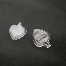 20 Glass ball blown 26x20mm heart