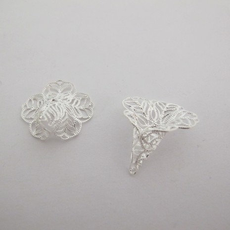 20 Estampe Fleurs 28x24mm