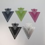 20 Estampe Double Triangle Laser Cut 40x32mm