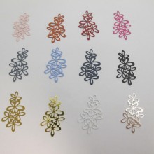 30 Laser Cut Flower Stamps 35x19mm