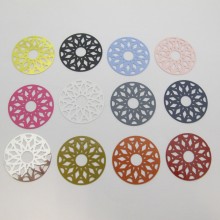 20 Round Laser Cut Stamps 33mm