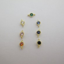 20 INTERCALAIRE STRASS en Cubic Zirconia 8x4MM OR