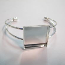 5 pieces Bracelet for square cabochon 25x25x5mm