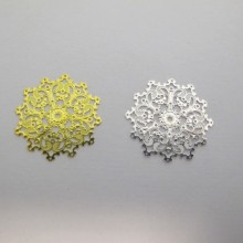 50 Laser Cut Flowers Stamps 22mm