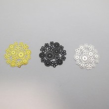 50 Laser Cut Flowers Stamps 23mm