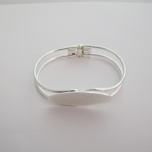 6 pieces Bracelet with oval plate 40x15 mm