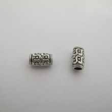 50 Metal Beads 12x7mm