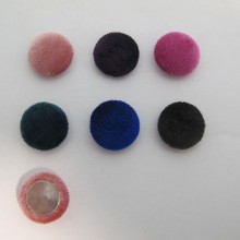 50 Cabochons Ronde Plat 15mm en tissu