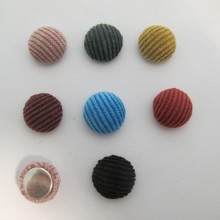 50 Flat Round 15mm Fabric Cabochons