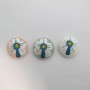 20 Cabochons Ronde Plat 22mm en tissu