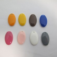 20 Oval Sequin Enamel 23x14mm