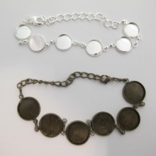 5 pieces Bracelet sertis pour cabochons